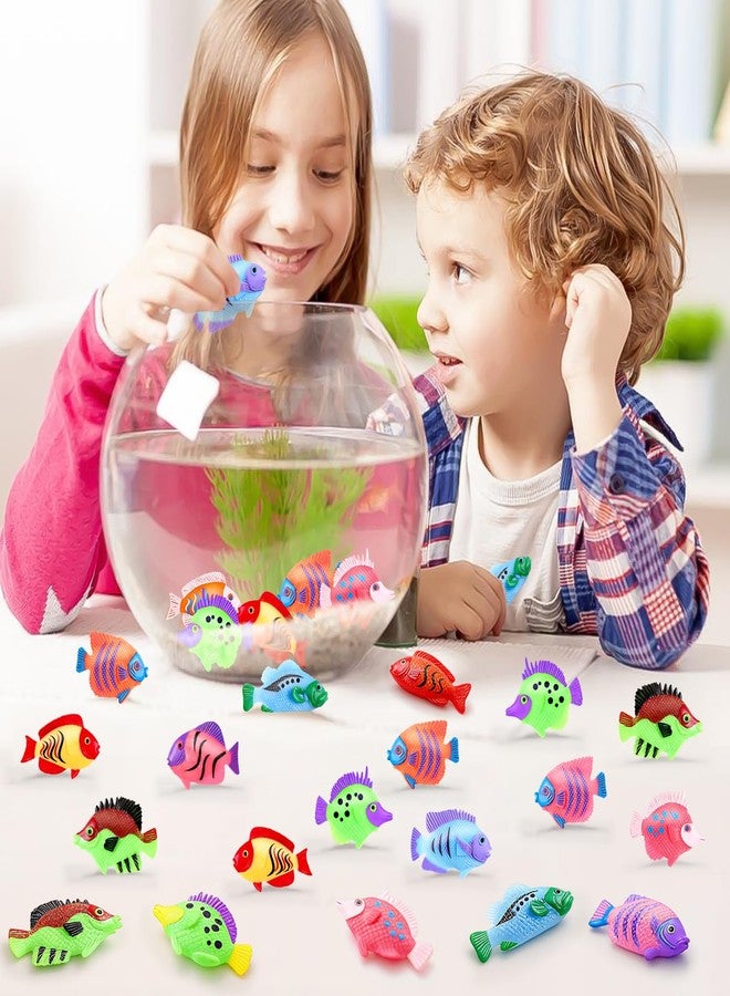 LHSYFBZ 60Pcs Plastic Tropical Fish Toys, Mini Plastic Fish for Children's Party Supplies and Decoration - Image 4